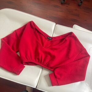 Red Cropped Sweater